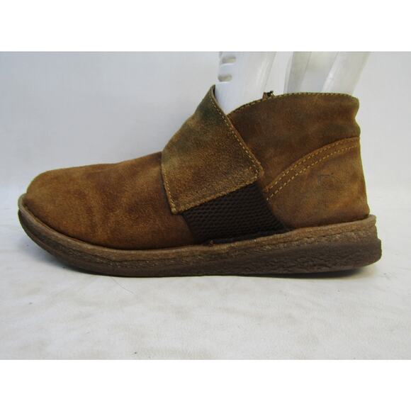 Born Womens Size 7.5 M Brown Rough Out Zip Ankle Boots Bootie - Picture 1 of 11